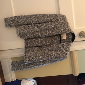 Rebecca Taylor navy and cream tweed blazer